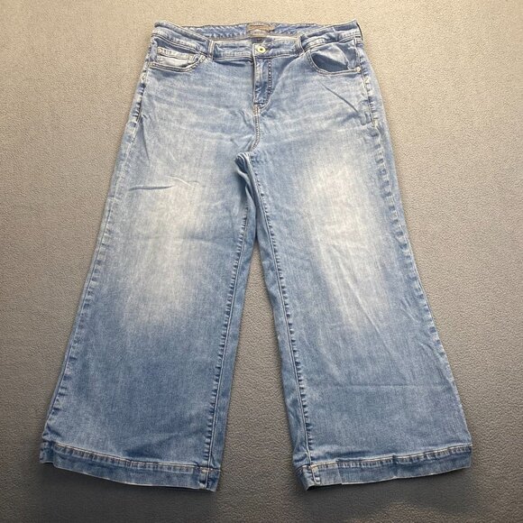 Torrid Womens Size 18R  Mid Rise Wide Leg Vintage Stretch Blue Jeans,modified - Picture 16 of 16